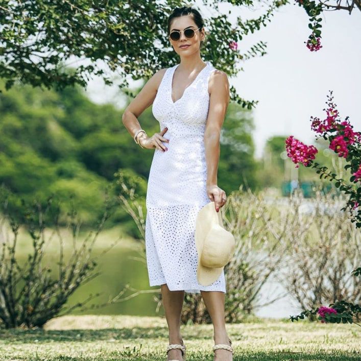 vestido midi de laise