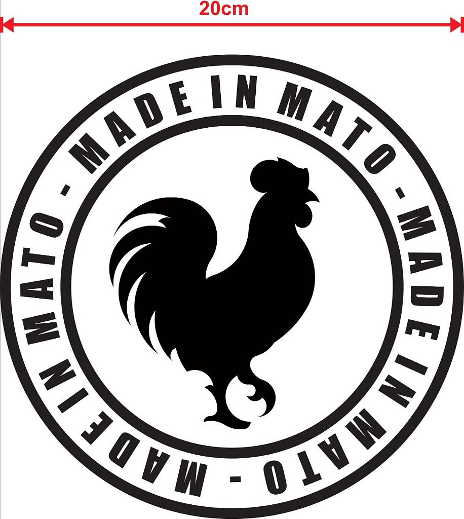 Adesivo Made in Mato Diâmetro 20 cm - Made in Mato