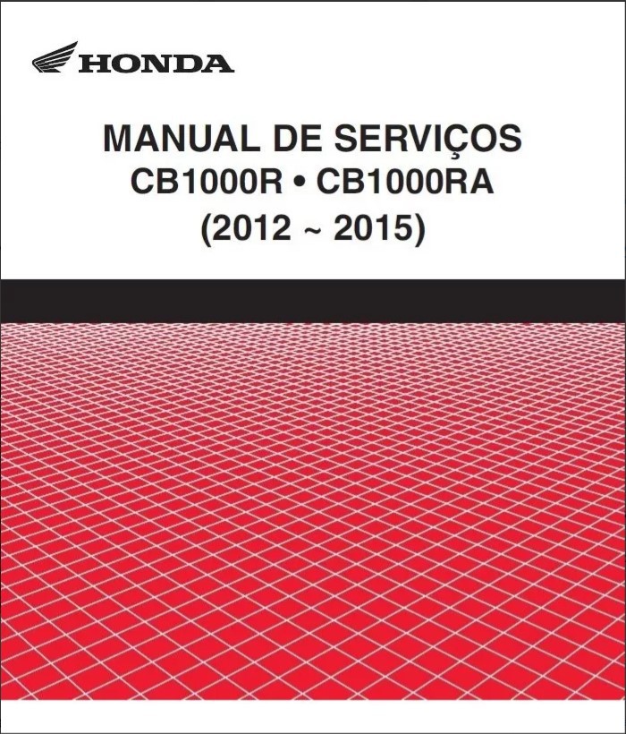 Manual De Serviço Honda CB 1000 R CB1000R CB1000 2012 - 2015 Em