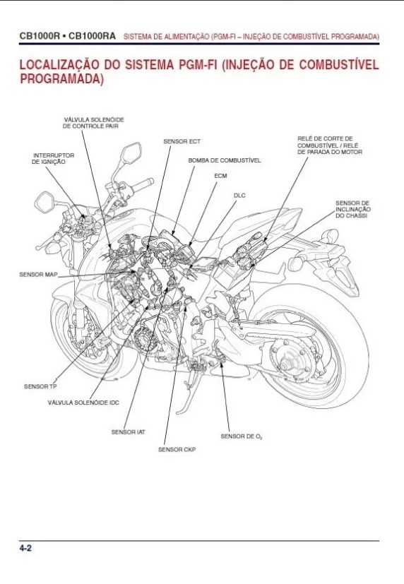 Manual De Serviço Honda CB 1000 R CB1000R CB1000 2012 - 2015 Em