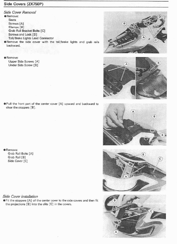 Manual De Serviço Da Kawasaki Ninja ZX-7R ZX 7 1996 a 2003