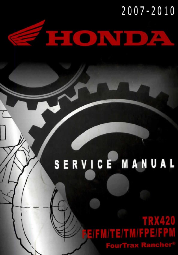 Manual De Serviço Quadriciclo Honda TRX 420 FourTrax 4WD e 2WD