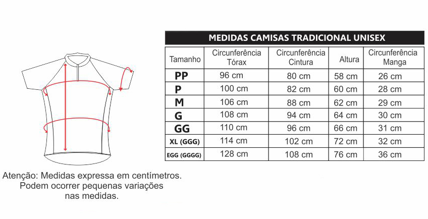 tamanho de camisa gg