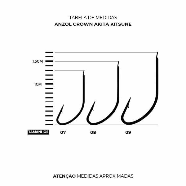 パーツ NISHIKI ARIEL Anzol Crown Akita Kitsune Red 10pç - PAPASIRI