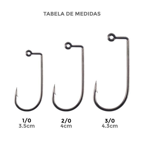 Anzol para Montar Jig Head 90 Graus com 10pçs - PAPASIRI