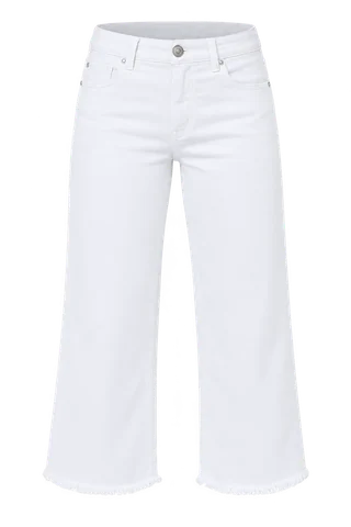 Calça Pantacourt Branca - Braga — modelagem Pantacourt