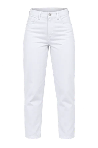 Calça Sarja Mom Branca - Osaka — modelagem Mom